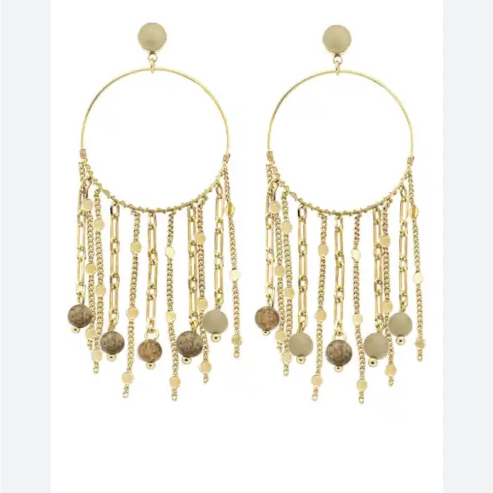 A & M NEW 14k gold hoop earrings